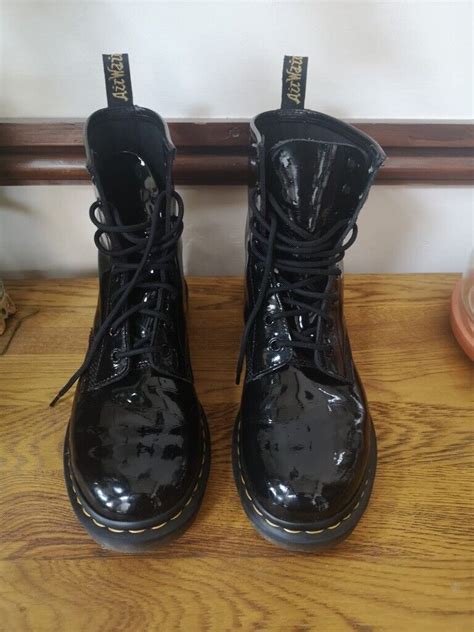 dr  martens black patent leather size   stanningley west yorkshire gumtree