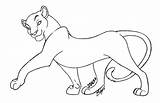 Lioness Base Lineart Mspaint sketch template