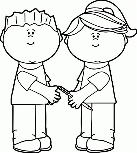 school kids sharing kids  coloring page wecoloringpage coloring home