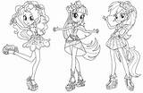 Equestria Coloring Girls Pages Printable sketch template