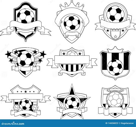 vector soccer logo  emblems stock illustration illustration