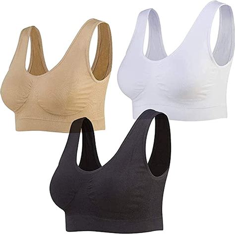 tecb women s comfort bra sports bra without underwire seamless padded