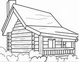 Cabin Coloring Log Pages Printable Drawing Kids Colouring Designs House Wood Cabins Easy Color Drawings Burning Line Patterns Simple Adults sketch template