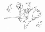 Ghibli Kiki Seagulls Jiji Galery sketch template