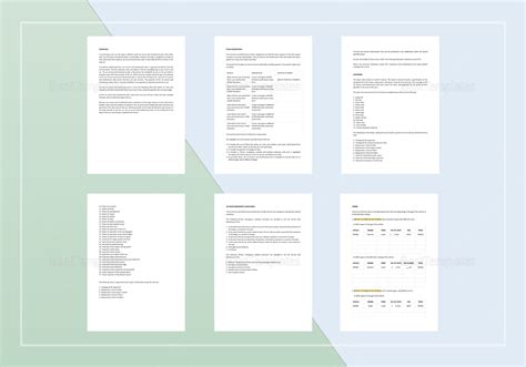 service plan template  word apple pages