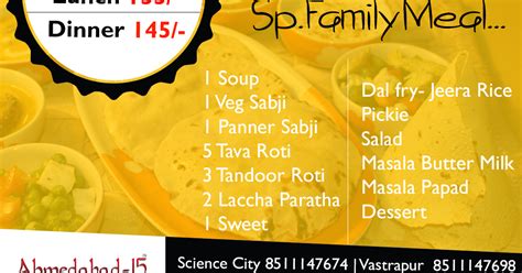 multi cuisine foods  ahmedabad special family meal ahmadabad