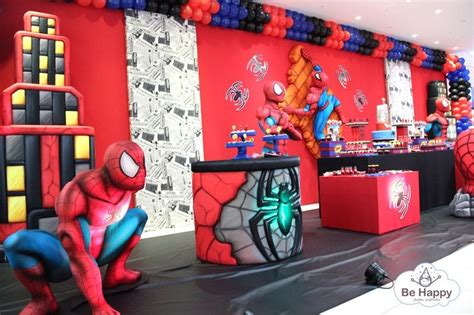 decoração de aniversário do homem aranha spiderman birthday party