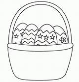 Huevos Pascua Conejos Canasta Pascuas sketch template