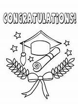 Graduation Coloring Cards Printable Card Congratulations Print Done Well sketch template