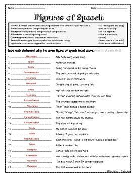 figurative language practice worksheet     brightside tpt