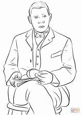 Coloring Booker Washington Pages Printable Drawing sketch template