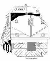 Coloring Pages Train Trains sketch template