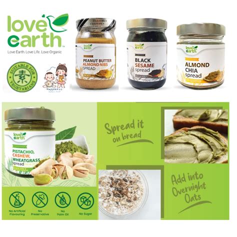 [素]涂面包酱 Spread Love Earth Organic Homemade Spread Shopee Malaysia