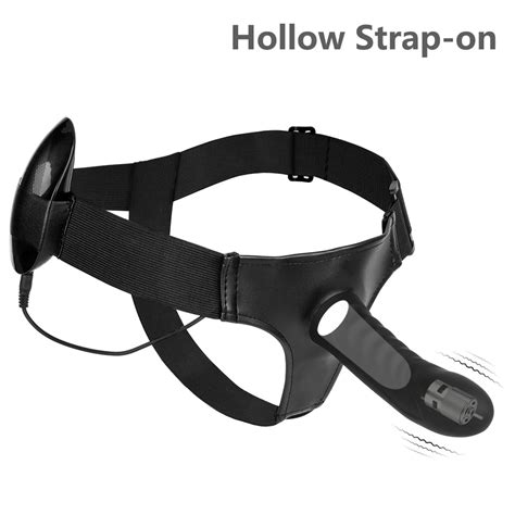 erotic sextoy strapon dildo vibrator silicone hollow strap on harness