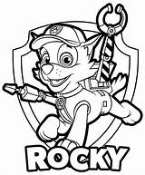 Paw Patrol Rocky Coloring Pages Printable Print Color Colorings Getcolorings Col sketch template