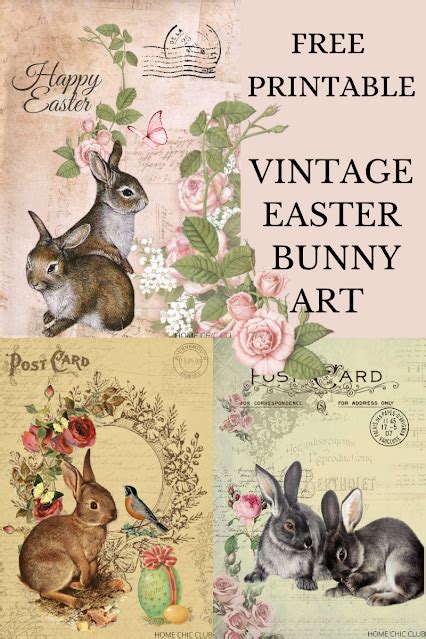 home chic club  printable easter bunny art easter prints easter