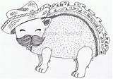 Taco Coloring Cat Pages Template Drawing sketch template