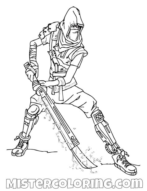 ninja save  world fortnite coloring page coloring pages  kids