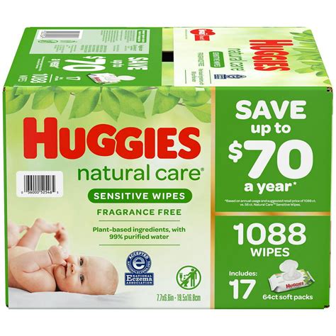 huggies natural care sensitive baby wipe refill fragrance