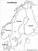 Scandinavia Map Coloring Europe Sweden Outline Norway Scandinavian Denmark Gif Maps Enchantedlearning Blank Printable Norjan Vuori Pages Enchanted Learning Stars sketch template