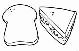 Bread Coloring Sandwich Slices Pages Slice Drawing Kids Healthy Recipes Food Getdrawings Sheets Choose Board sketch template