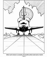 Space Coloring Shuttle Pages sketch template