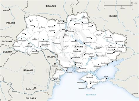 vector map  ukraine political  stop map