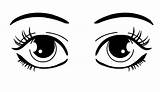 Eyes Outline Clipart Cartoon Clip Cliparts sketch template
