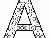 Alphabet Coloring Illuminated Pages sketch template