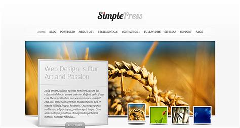 simplepress simple wordpress theme