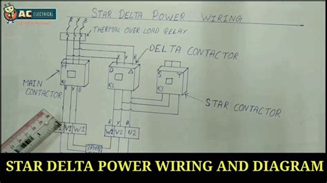 star delta power wiring  diagram youtube