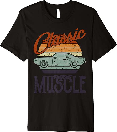 Classic Muscle Car Design Men Vintage Car T Premium T