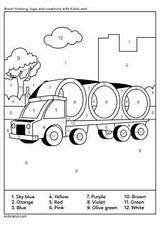 Number Color Truck Coloring Kidloland Pages Printable sketch template