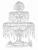 Coloring Fountain Pages Printable Kids Bright Colors Favorite Choose Color sketch template