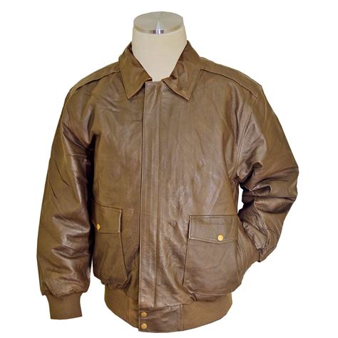 vintage brown genuine calfskin leather bomber jacket wzip  fur lining