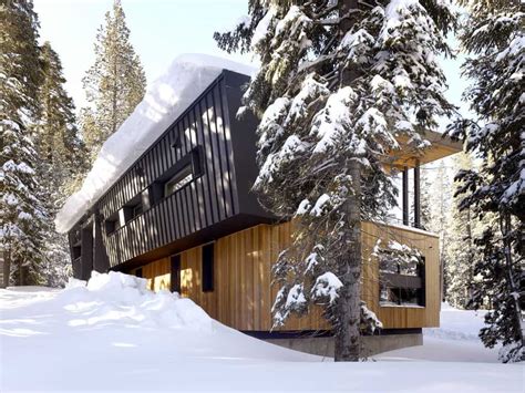 modern mountain home  railroad avalanche shed design