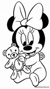Minnie Baby Mouse Coloring Mickey Pages Printable Drawing Disney Mini Babies Friends Clubhouse Colouring Characters Para Cartoon Color Sheets Dessin sketch template