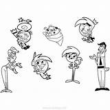 Fairly Oddparents Odd Cosmo Wanda Xcolorings Poof Trixie Tang sketch template