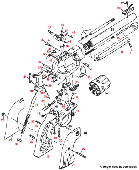 ruger  model single  schematics gun parts home brownells australia