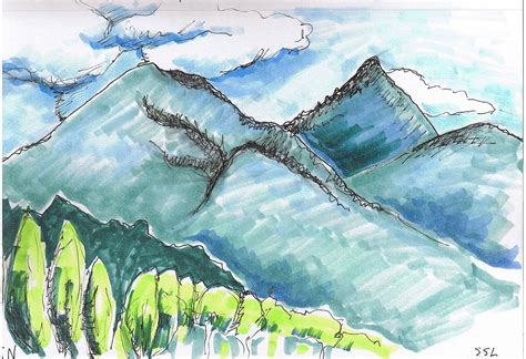 mountain pictures mountains sketch