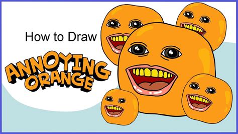 draw annoying orange laughing   time step  step
