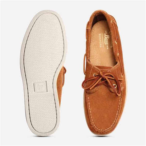 Luxury Light Brown Suede Bass Boat Shoes For Men