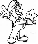 Mario Coloring Galaxy Pages Super Getdrawings sketch template