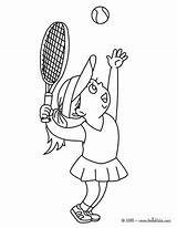 Tennis Player Coloring Pages Coloriage Woman Serve Hitting Court Color Imprimer Drawing Racquets Dessiner Print Getdrawings Gratuit Hellokids Getcolorings sketch template