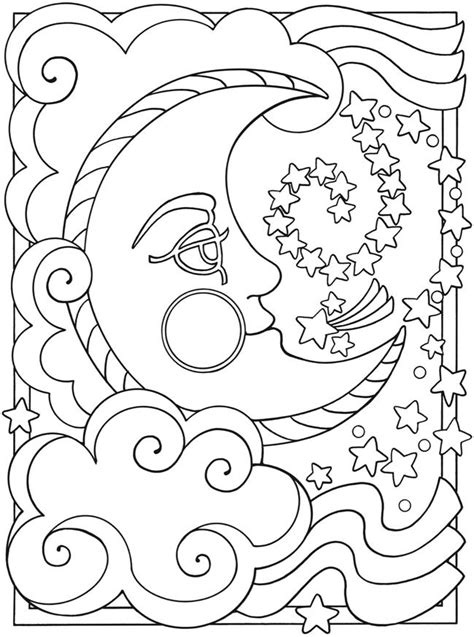 dover publications moon coloring pages star coloring
