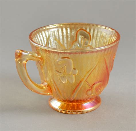 Jeannette Glass Iridescent Iris Coffee Or Tea Cup