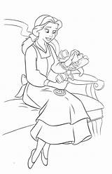 Disney Belle Coloring Pages Beast Beauty La Choose Board Lumiere Helps Look His sketch template