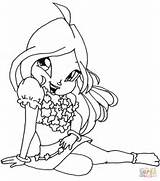 Coloring Flora Pages Kid Winx Club Supercoloring Categories sketch template