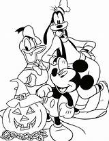 Halloween Disney Coloring Pages Printable Mickey Goofy Sheets Donald Version Color Mouse Print Kids Printables Sheet Coling Coloriage Larger Cartoon sketch template