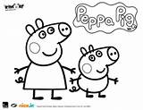 Peppa Pig Coloring Pages Muddy George Print Color Cut Fun Puddles Cookies Sheets Some Kids Large Birthday Pepa Keksi Feature sketch template